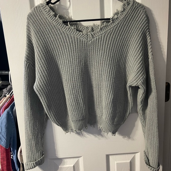 Shark bite hem sweater - Picture 1 of 2